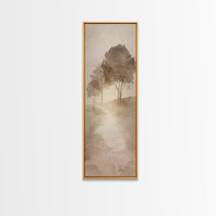 Autumn Stillness, Framed Canvas Print, Tall Skinny Art Print, Christian Art, Christian Painting, Christian Art Canvas, Christian Wall Art