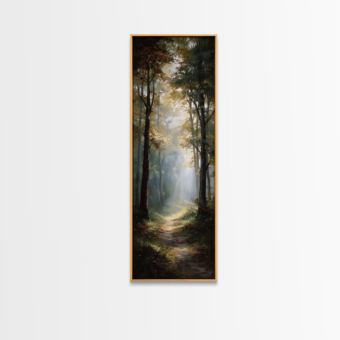 Forest Redeemer | Framed Canvas Print | Narrow Art | Christian Painting | Christian Art Canvas | Christian Wall Art | Christian Decor