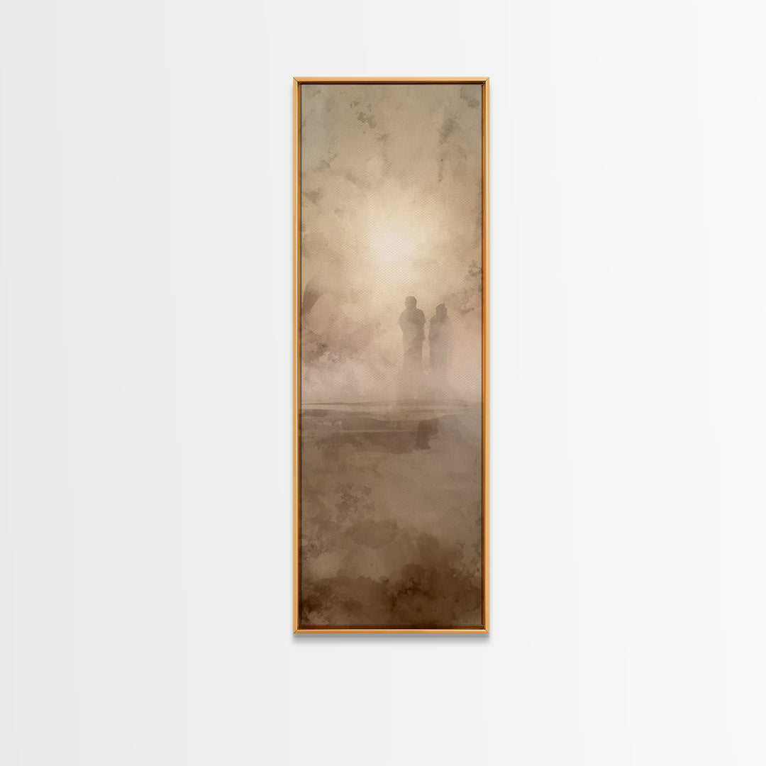 Sacred Horizon | Framed Canvas Print | Christian Wall Art | Tall Skinny Art Print | Christian Art Canvas | Christmas Art