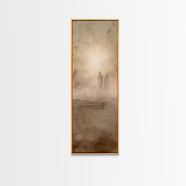 Sacred Horizon | Framed Canvas Print | Christian Wall Art | Tall Skinny Art Print | Christian Art Canvas | Christmas Art