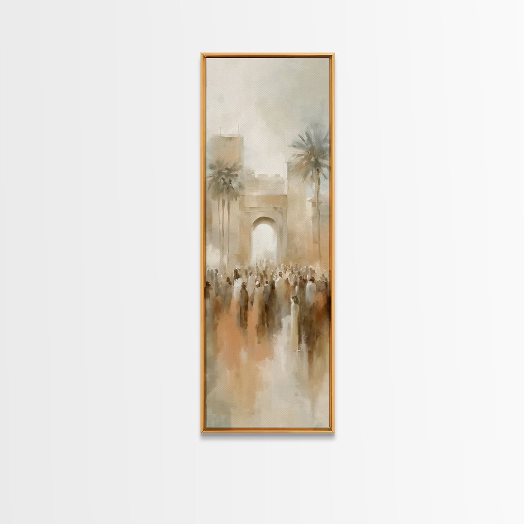 Gate Of Hosanna – Framed Canvas Print – Skinny Art – Christian Wall Art – Christian Art Canvas – Christian Christmas Art – Jesus Painting