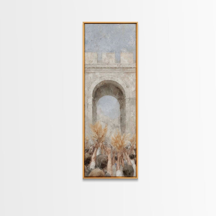Wheat Offering Praise – Framed Canvas Print – Narrow Art – Christian Art Canvas – Christian Wall Art – Christmas Art – Christian Gift Ideas