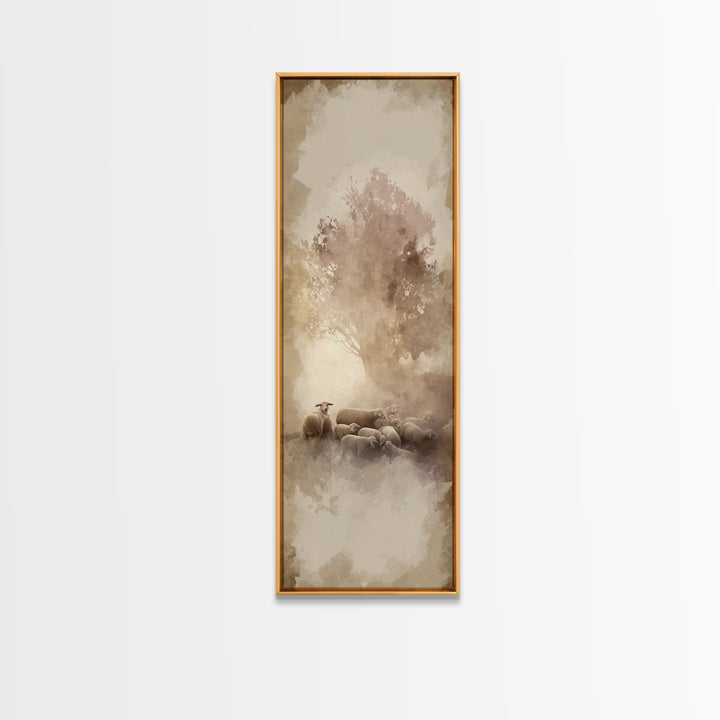 Light Of Dawn - Framed Canvas Print - Christian Wall Art - Tall Narrow Wall Art - Jesus Art Print - Christmas Canvas Wall Art - Christian G