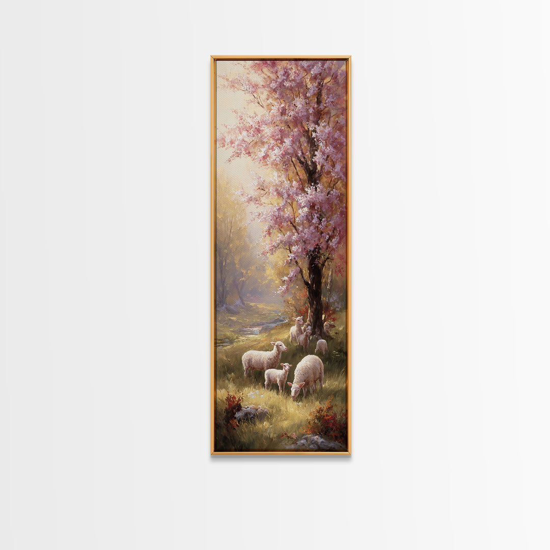 Mercy In Mist - Framed Canvas Print - Christian Art Canvas - Tall Narrow Wall Art - Jesus Art - Modern Christian Art - Christmas Wall Art