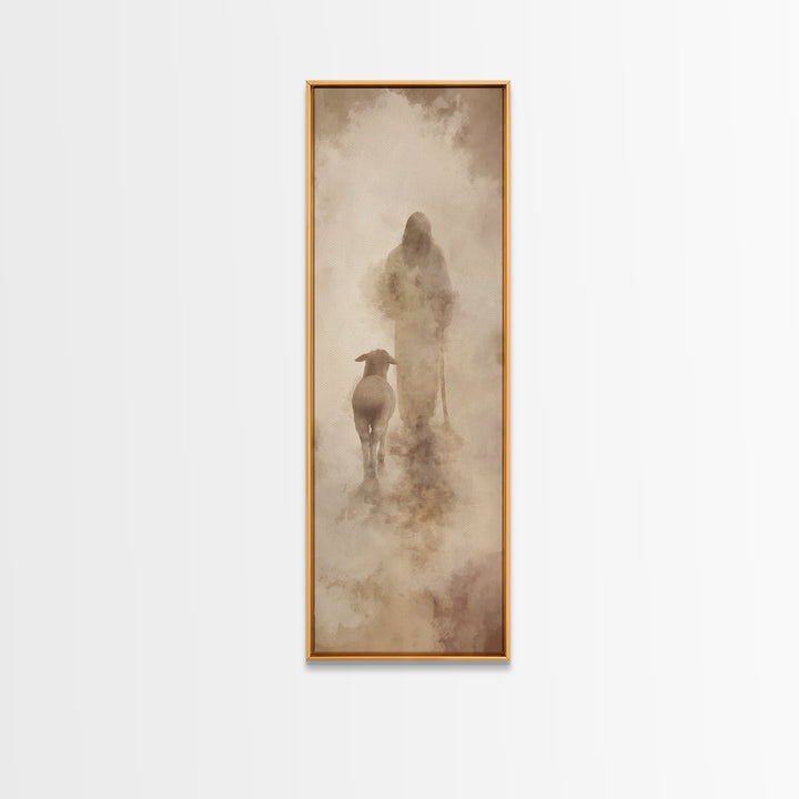 Guided By Light | Framed Canvas Print | Christian Art | Tall Skinny Art Print | Jesus Canvas Art | Christian Gift Ideas | Christmas Art