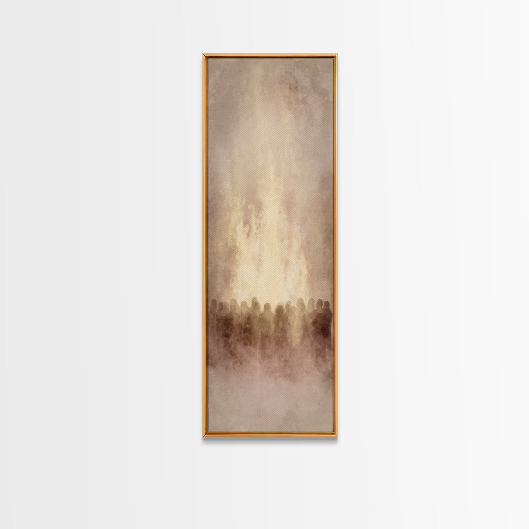Heaven’s Gentle Path – Framed Canvas Print – Skinny Art – Christian Painting – Jesus Wall Art – Christian Art Gift – Christmas Art Prints