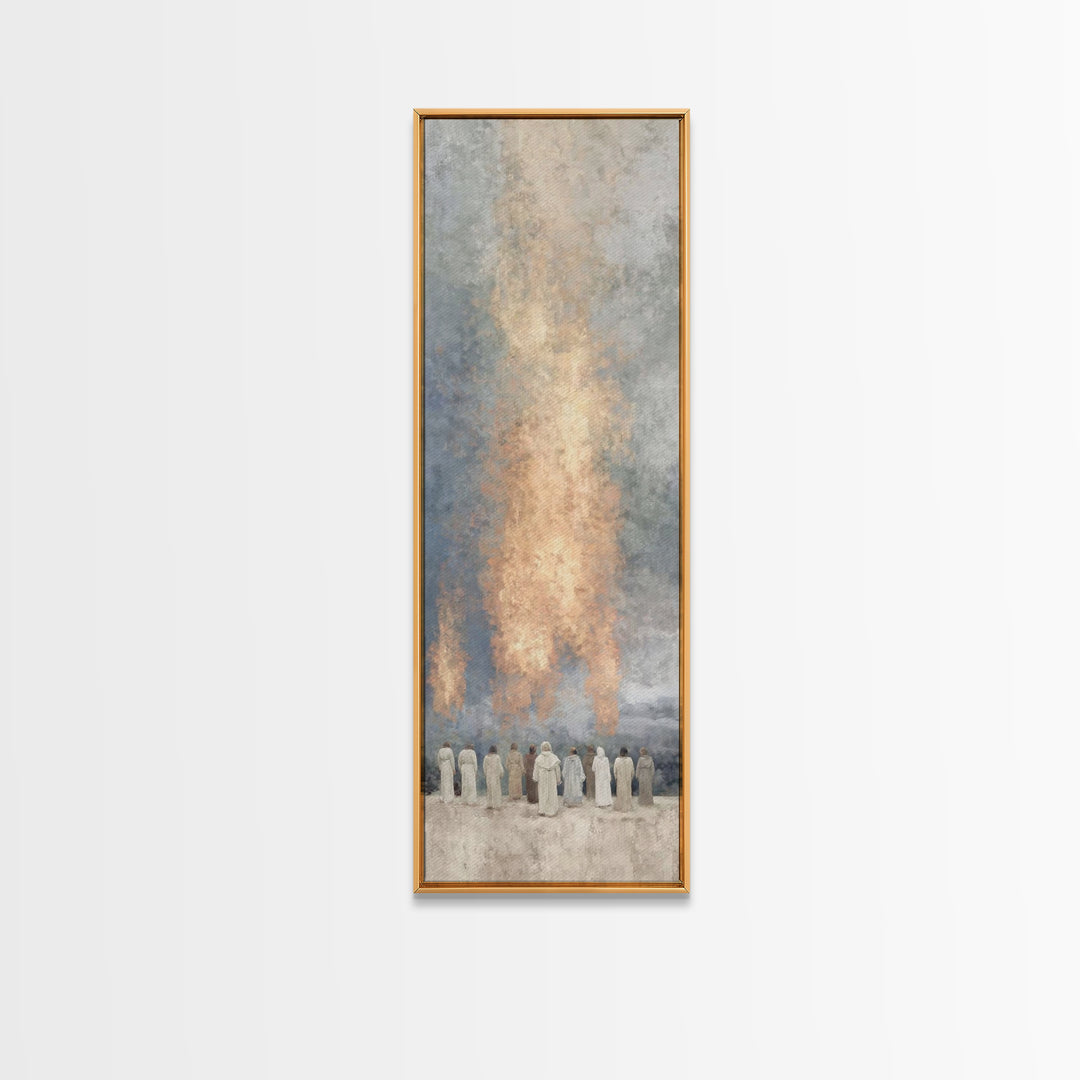 Cloudborne Glory, Framed Canvas Print, Tall Skinny Art Print, Christian Art Canvas, Jesus Painting, Christian Wall Art, Christian Decor
