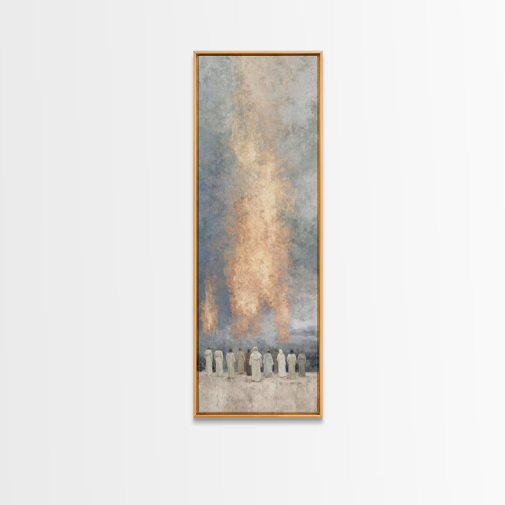 Cloudborne Glory, Framed Canvas Print, Tall Skinny Art Print, Christian Art Canvas, Jesus Painting, Christian Wall Art, Christian Decor