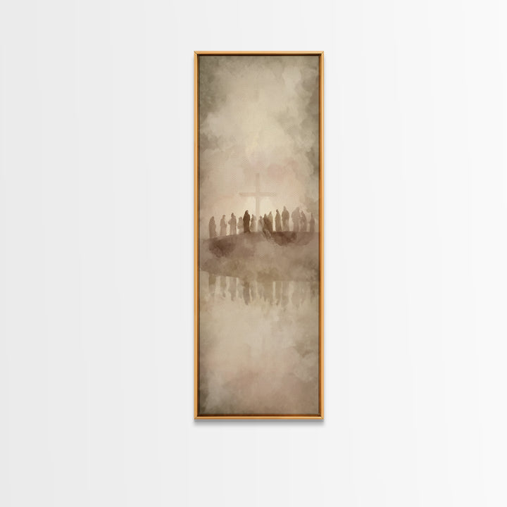 Ascension Flame – Framed Canvas Print – Skinny Art – Christian Art Canvas – Jesus Painting – Christian Wall Art – Modern Christian Art