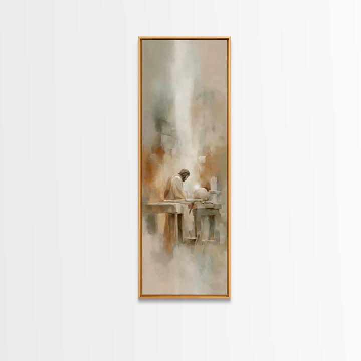 Sacred Craft – Framed Canvas Print – Skinny Art – Christian Art Canvas – Christian Wall Art – Jesus Painting – Modern Christian Art