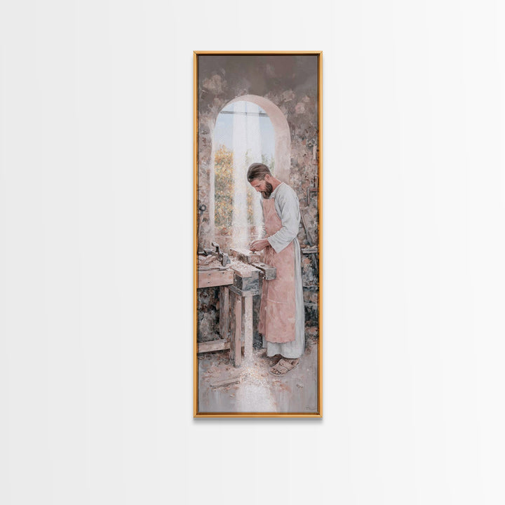 Light Of Nazareth – Framed Canvas Print – Narrow Art – Christian Art Canvas – Jesus Painting – Christian Wall Art – Christian Christmas Art