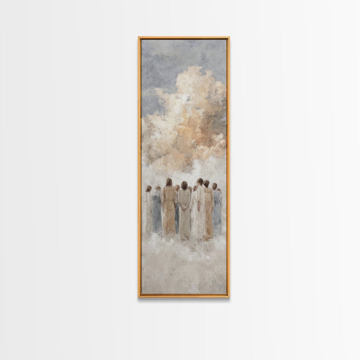 Heavenward Assembly – Framed Canvas Print – Tall Skinny Art Print – Christian Art – Christian Art Canvas – Christmas Art – Christian Painti
