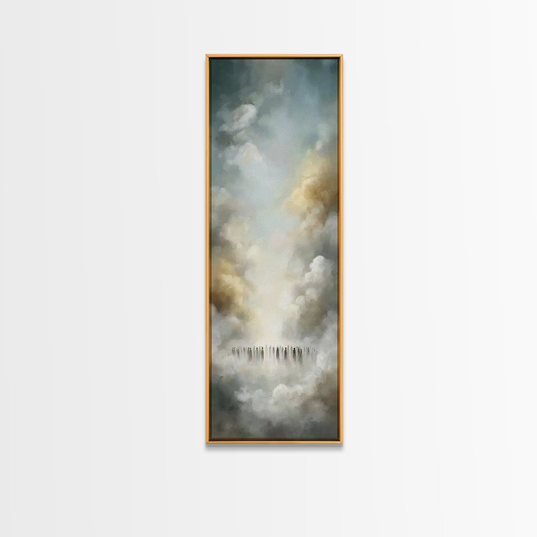 Ascension Crowd Reverence – Framed Canvas Print – Skinny Art – Christian Art Canvas – Christian Painting – Christian Wall Art – Christian C