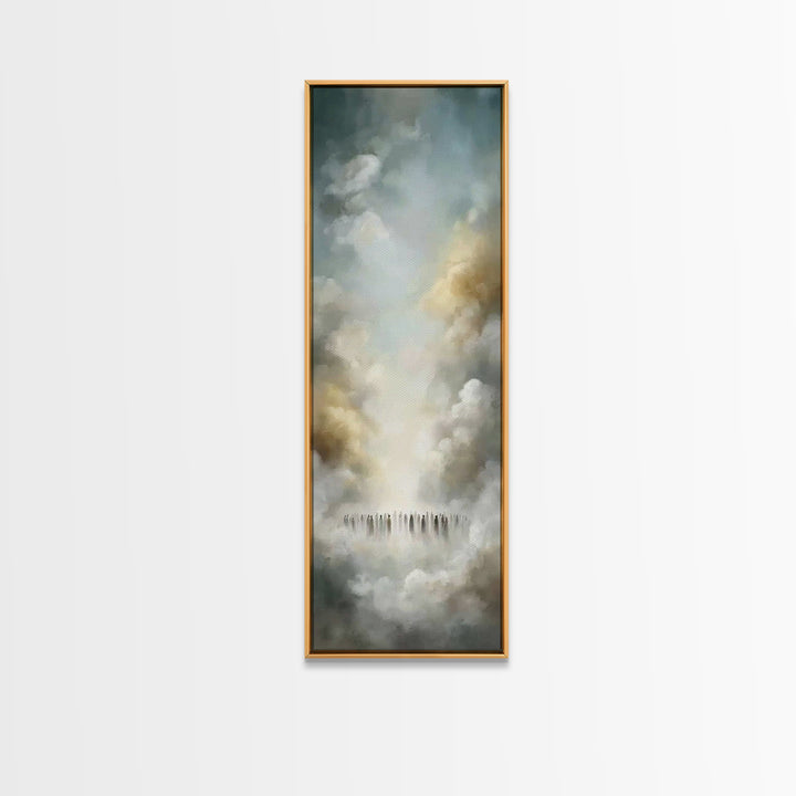 Ascension Crowd Reverence – Framed Canvas Print – Skinny Art – Christian Art Canvas – Christian Painting – Christian Wall Art – Christian C