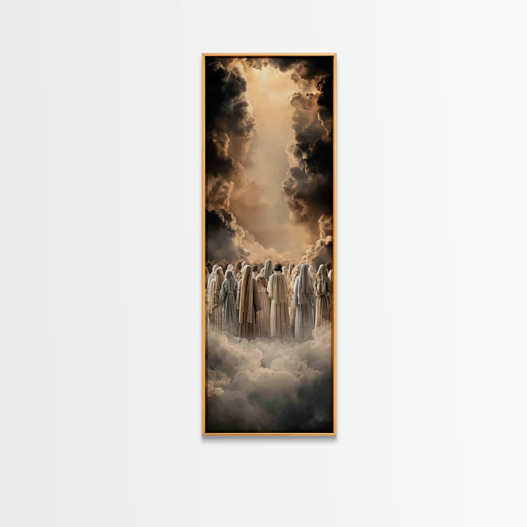 Celestial Summit – Framed Canvas Print – Tall Narrow Wall Art – Christian Art – Christian Art Canvas – Jesus Art Print – Christian Painting