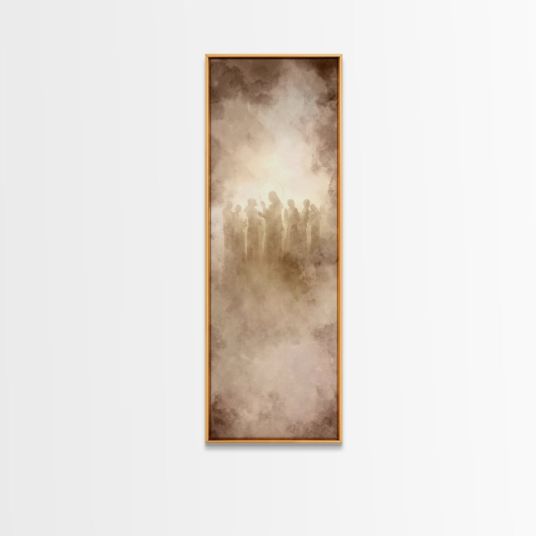 Cloudborn Halo Light – Framed Canvas Print – Tall Skinny Art Print – Christian Wall Art – Christian Art Canvas – Jesus Art Print – Christia