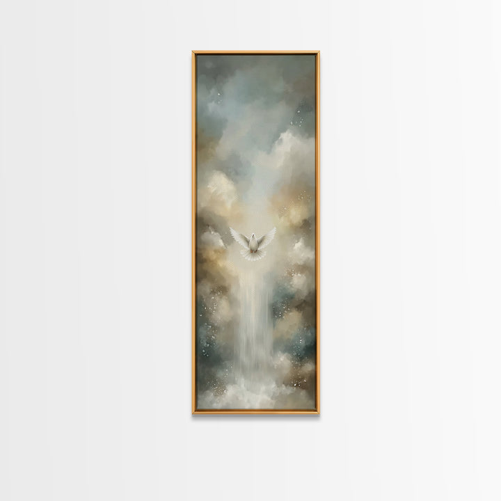 Ascension Of Peace | Framed Canvas Print | Christian Art Canvas | Christian Painting | Tall Narrow Wall Art | Christian Gift | Christmas Ar