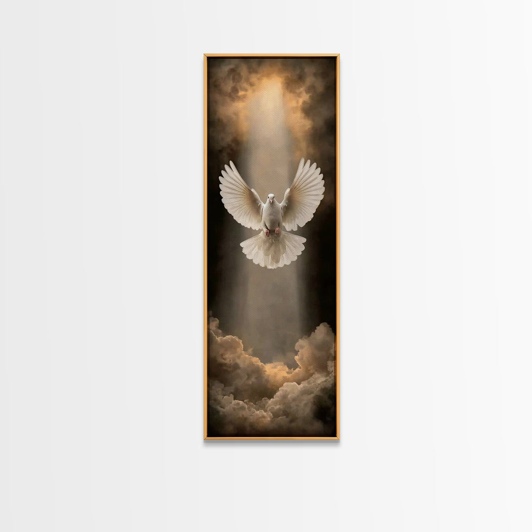 Glory In The Clouds, Framed Canvas Print, Christian Wall Art, Christian Art Work, Narrow Art, Modern Christian Art, Christian Christmas Dec