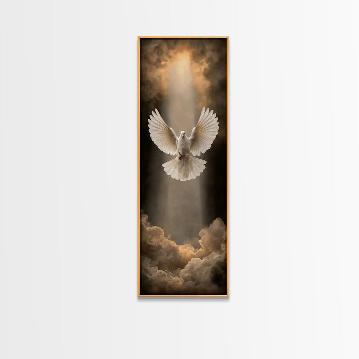 Glory In The Clouds, Framed Canvas Print, Christian Wall Art, Christian Art Work, Narrow Art, Modern Christian Art, Christian Christmas Dec