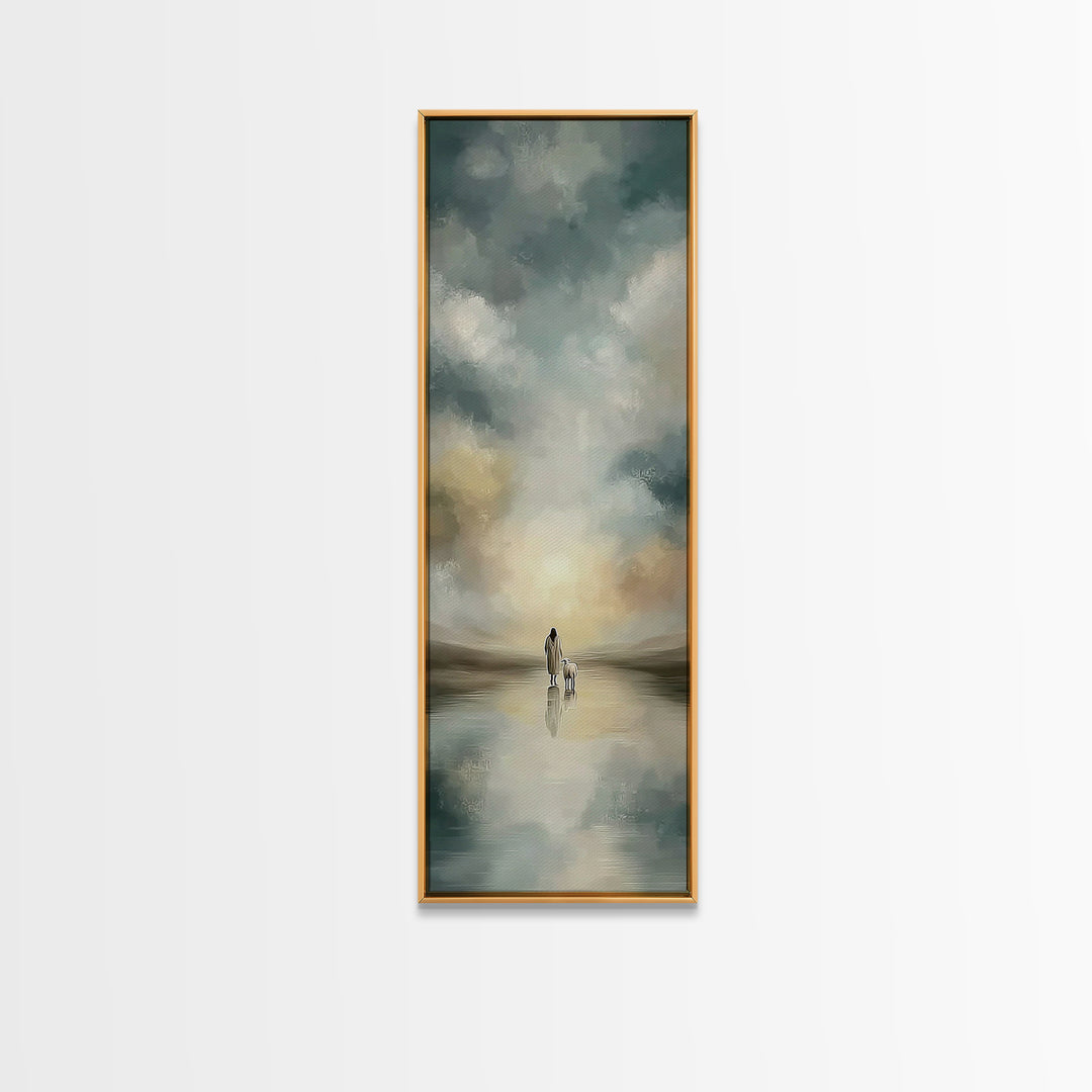 Heaven’s Gentle Road – Framed Canvas Print – Christian Art – Jesus Painting – Christian Wall Art – Tall Narrow Wall Art – Christian Art Can