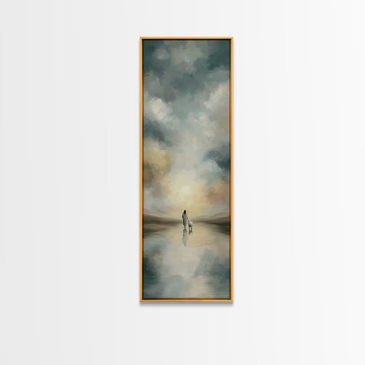 Heaven’s Gentle Road – Framed Canvas Print – Christian Art – Jesus Painting – Christian Wall Art – Tall Narrow Wall Art – Christian Art Can