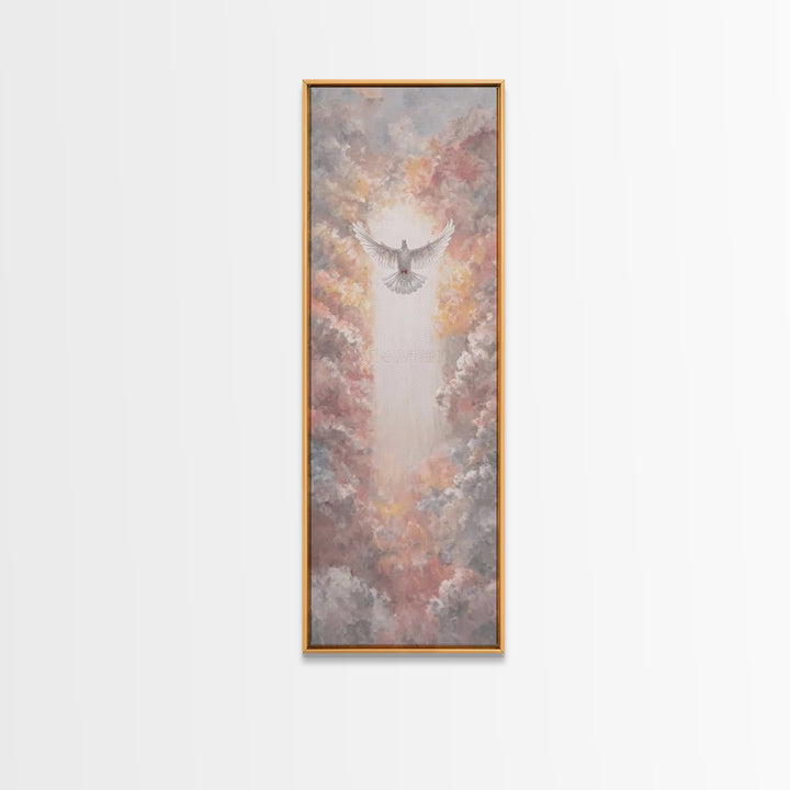 Dawn Of The Spirit – Framed Canvas Print – Christian Art Canvas – Christian Wall Art – Tall Skinny Art Print – Christmas Art – Christian Gi