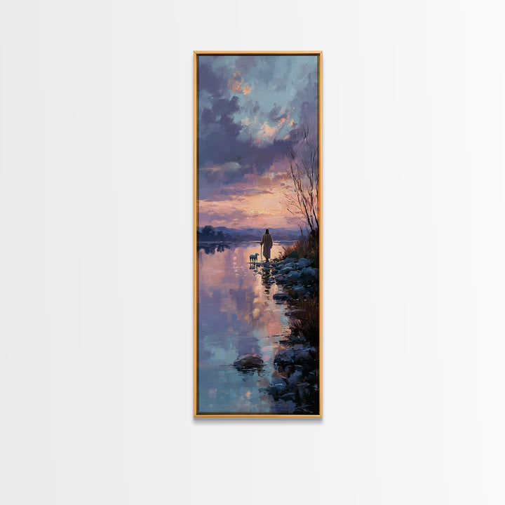 Valley Of Hope – Framed Canvas Print – Christian Art Canvas – Christian Wall Art – Jesus Painting – Narrow Art – Minimalist Christian Art