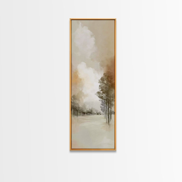 Soft Morning Path | Framed Canvas Print | Christian Wall Art | Christian Art Canvas | Narrow Art | Minimalist Christian Art | Christian Gif