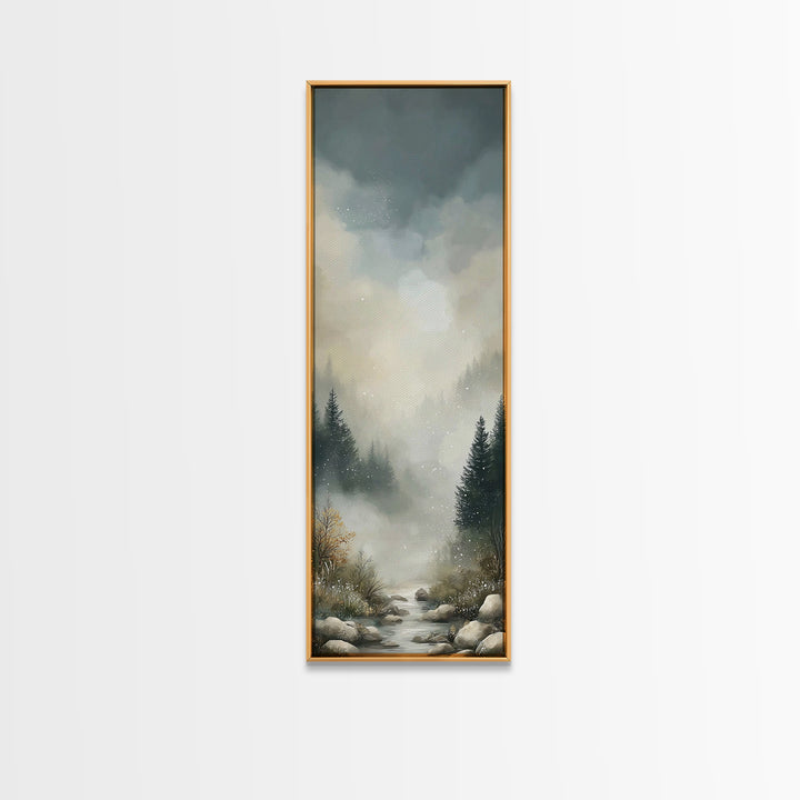 River Valley Calm – Framed Canvas Print – Christian Art Canvas – Christian Wall Art – Tall Skinny Art Print – Christian Decor – Christian G