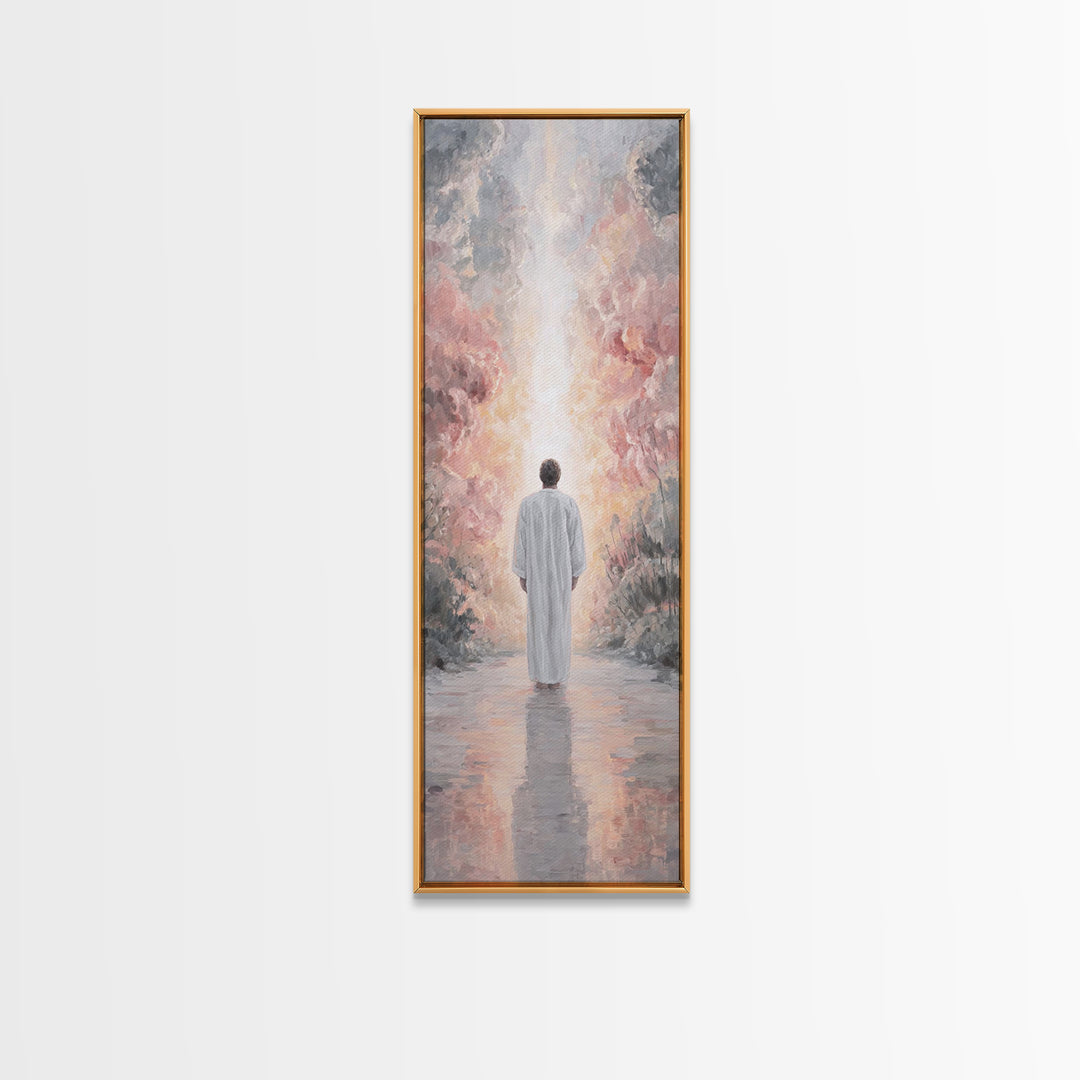 Heavenward Dawn, Framed Canvas Print, Christian Art Canvas, Christian Wall Art, Skinny Art, Modern Christian Art, Christian Gift