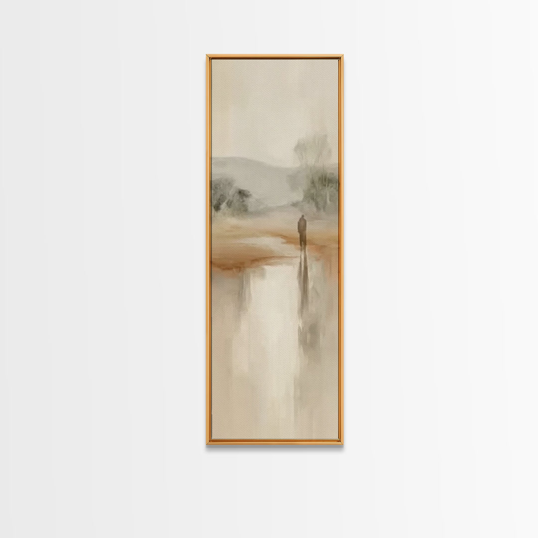 Desert Dawn Mercy – Framed Canvas Print – Christian Art Canvas – Modern Christian Art – Tall Narrow Wall Art – Jesus Painting