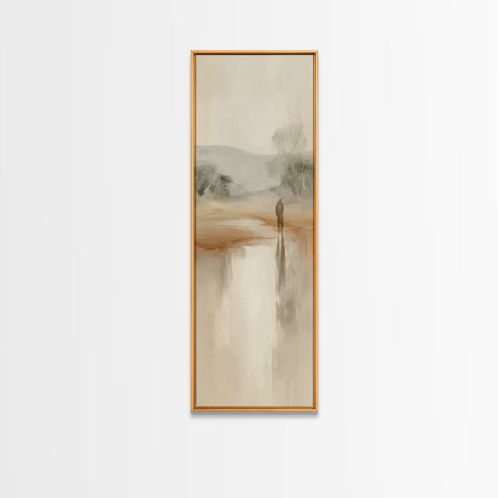 Desert Dawn Mercy – Framed Canvas Print – Christian Art Canvas – Modern Christian Art – Tall Narrow Wall Art – Jesus Painting