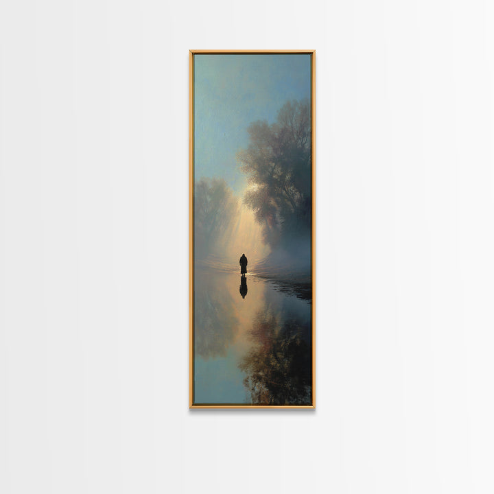 Radiant Morning Hope – Framed Canvas Print – Christian Wall Art – Moody Christian Art – Skinny Art – Jesus Christmas Art