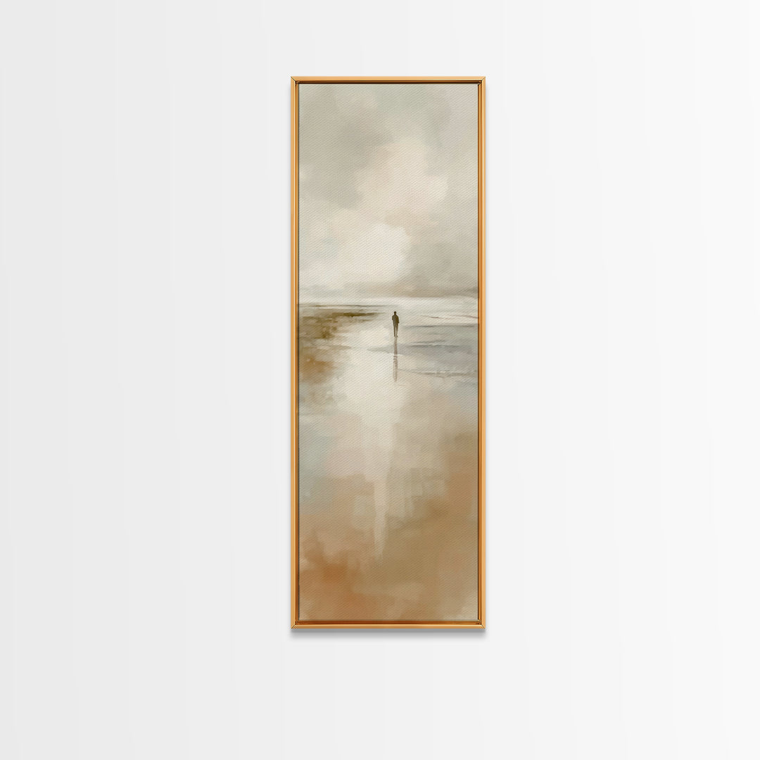 Eternal Horizon Calm – Framed Canvas Print – Christian Wall Art – Christian Art Canvas – Jesus Painting – Tall Narrow Wall Art