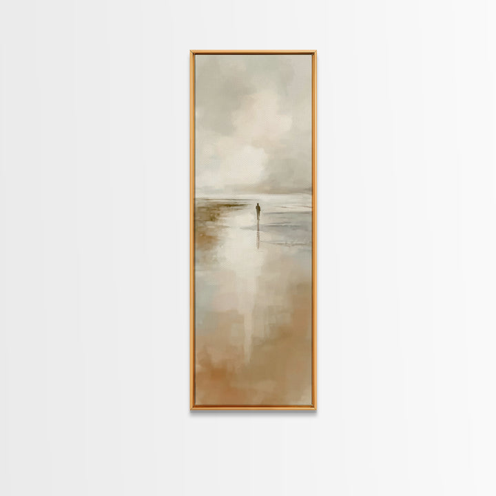 Eternal Horizon Calm – Framed Canvas Print – Christian Wall Art – Christian Art Canvas – Jesus Painting – Tall Narrow Wall Art