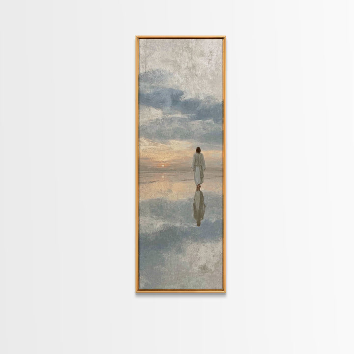 Radiant Horizon Peace – Framed Canvas Print – Christian Art Canvas – Jesus Painting – Christian Wall Art – Tall Narrow Wall Art
