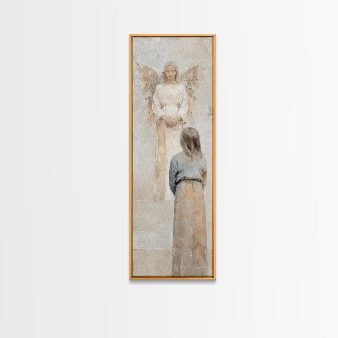 Holy Light | Framed Canvas Print | Skinny Art | Christian Art Canvas | Christian Wall Art | Christmas Art | Jesus Painting | Christian Deco