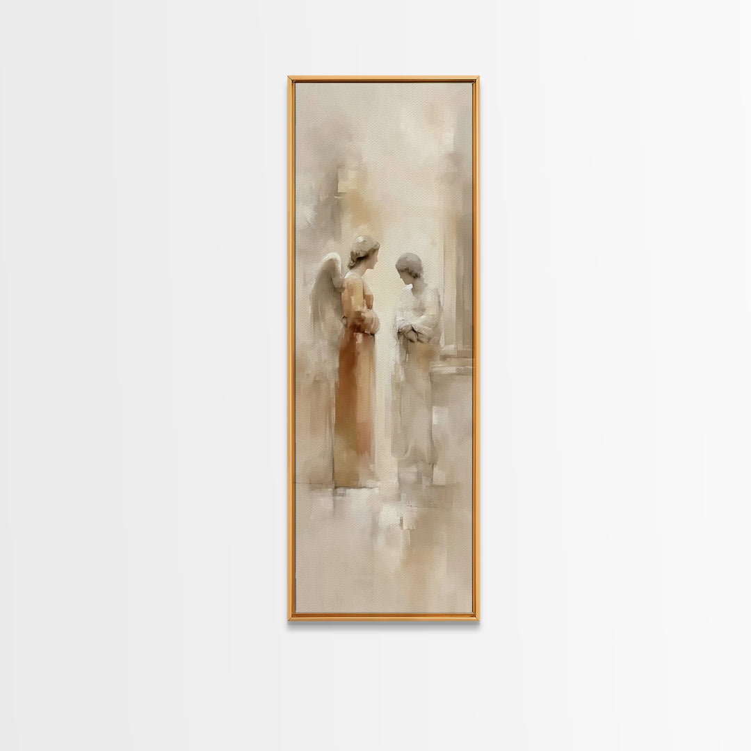 Heavenly Communion – Framed Canvas Print – Tall Skinny Art Print – Christian Art Canvas – Christian Wall Art – Subtle Christian Art – Chris