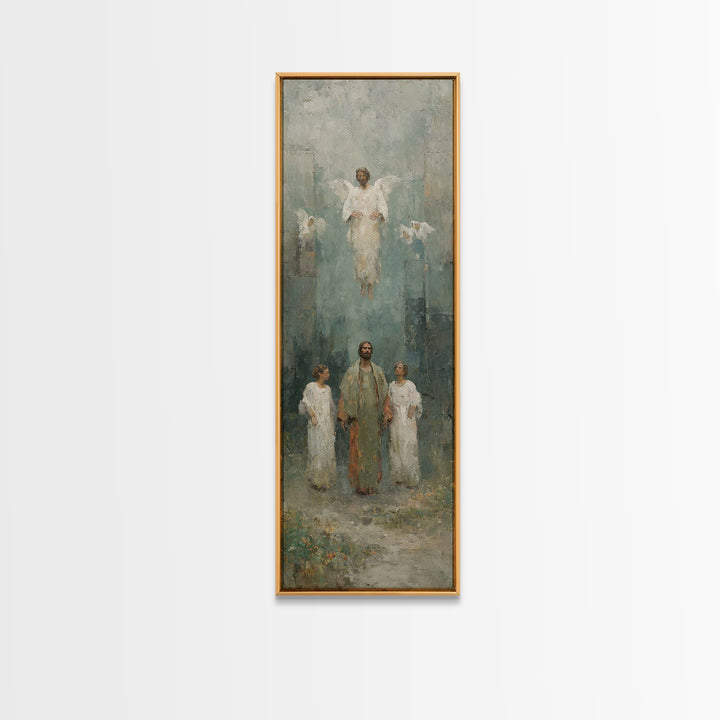 Eternal Gathering | Framed Canvas Print | Narrow Art | Christian Art Canvas | Christian Wall Art | Jesus Painting | Christian Art
