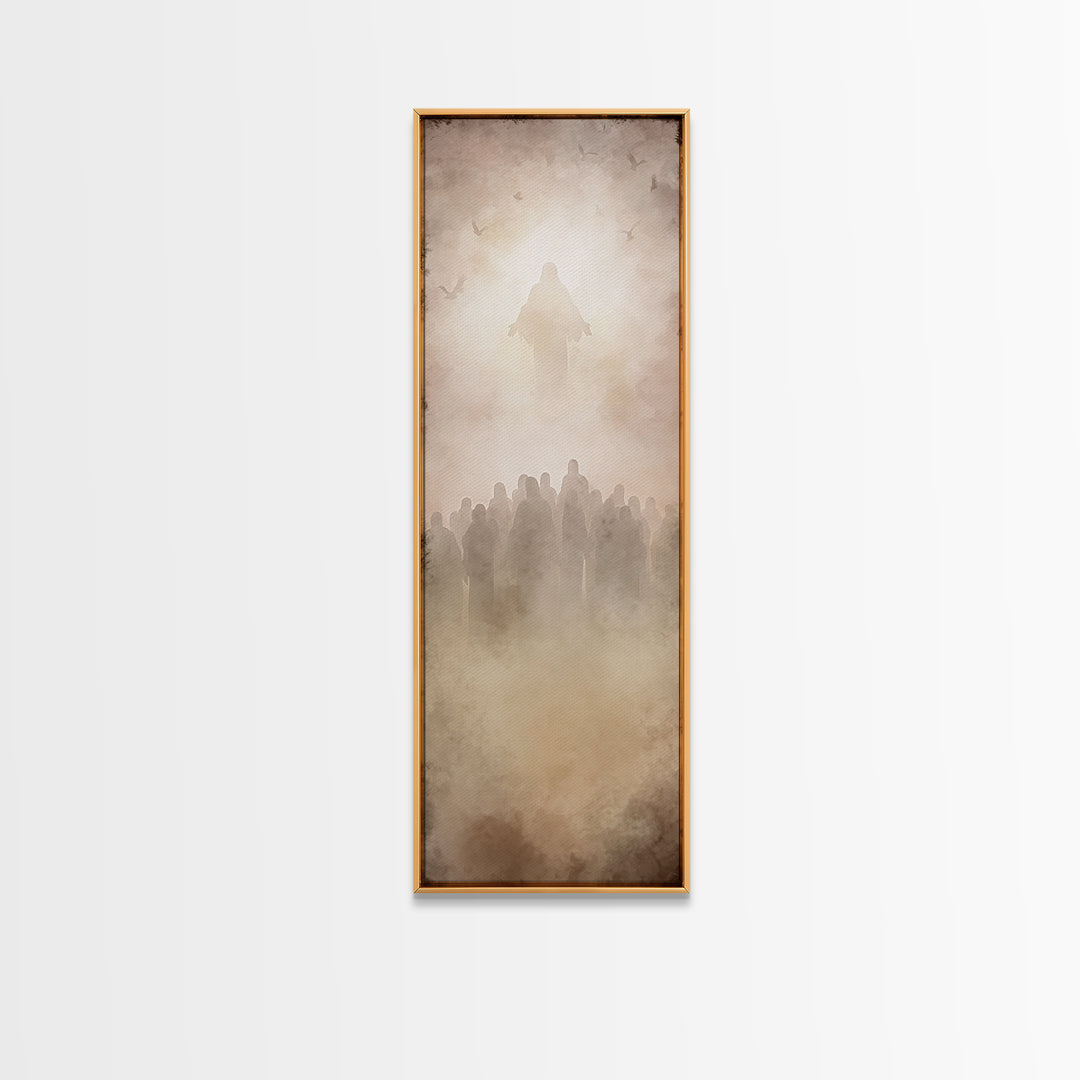 Ascension Vision – Framed Canvas Print – Skinny Art – Christian Art Canvas – Christian Wall Art – Modern Christian Art – Christian Painting