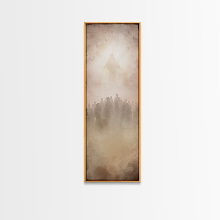 Ascension Vision – Framed Canvas Print – Skinny Art – Christian Art Canvas – Christian Wall Art – Modern Christian Art – Christian Painting