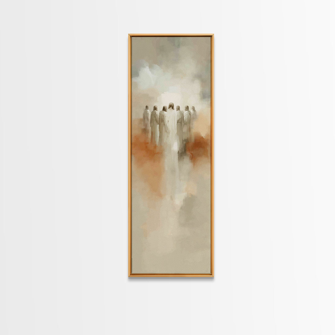 Heavenly Host | Framed Canvas Print | Tall Narrow Wall Art | Christian Art Canvas | Christian Wall Art | Jesus Painting | Christian Art