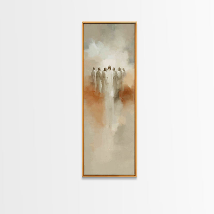 Heavenly Host | Framed Canvas Print | Tall Narrow Wall Art | Christian Art Canvas | Christian Wall Art | Jesus Painting | Christian Art