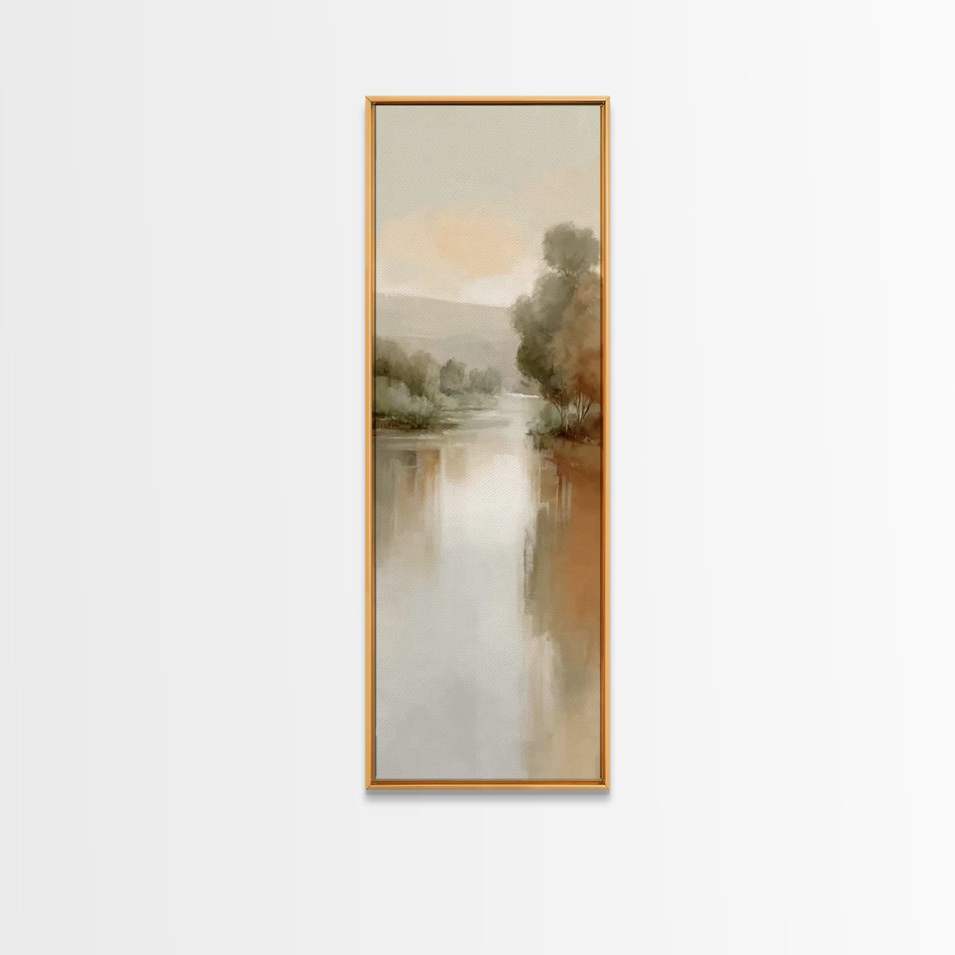Still Waters Hope | Framed Canvas Print | Christian Wall Art | Jesus Painting Canvas | Skinny Art | Christian Art Gift | Subtle Christian A