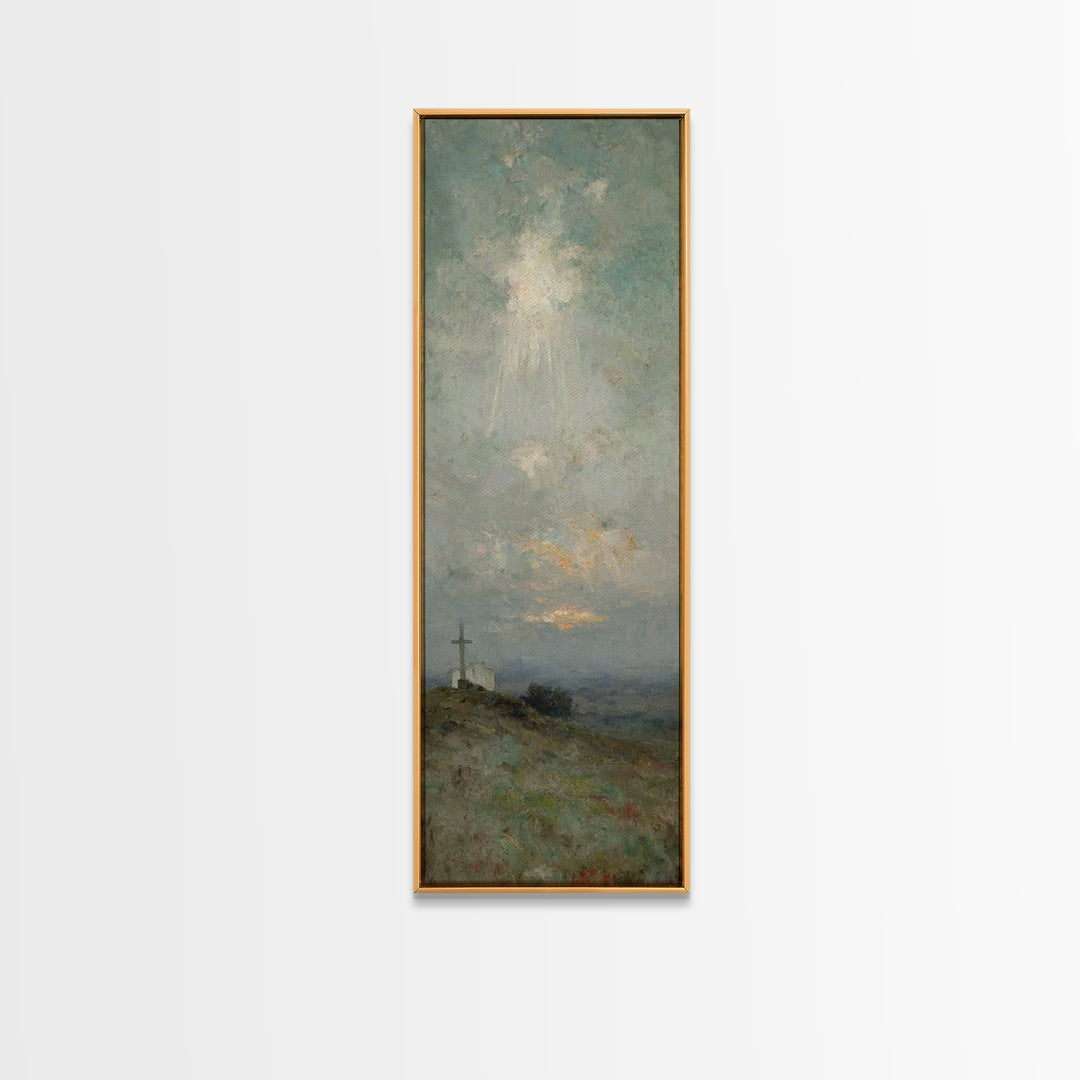 Heaven’s Promise | Framed Canvas Print | Christian Art Canvas | Narrow Art | Christian Wall Art | Subtle Christian Art | Christian Gift | V