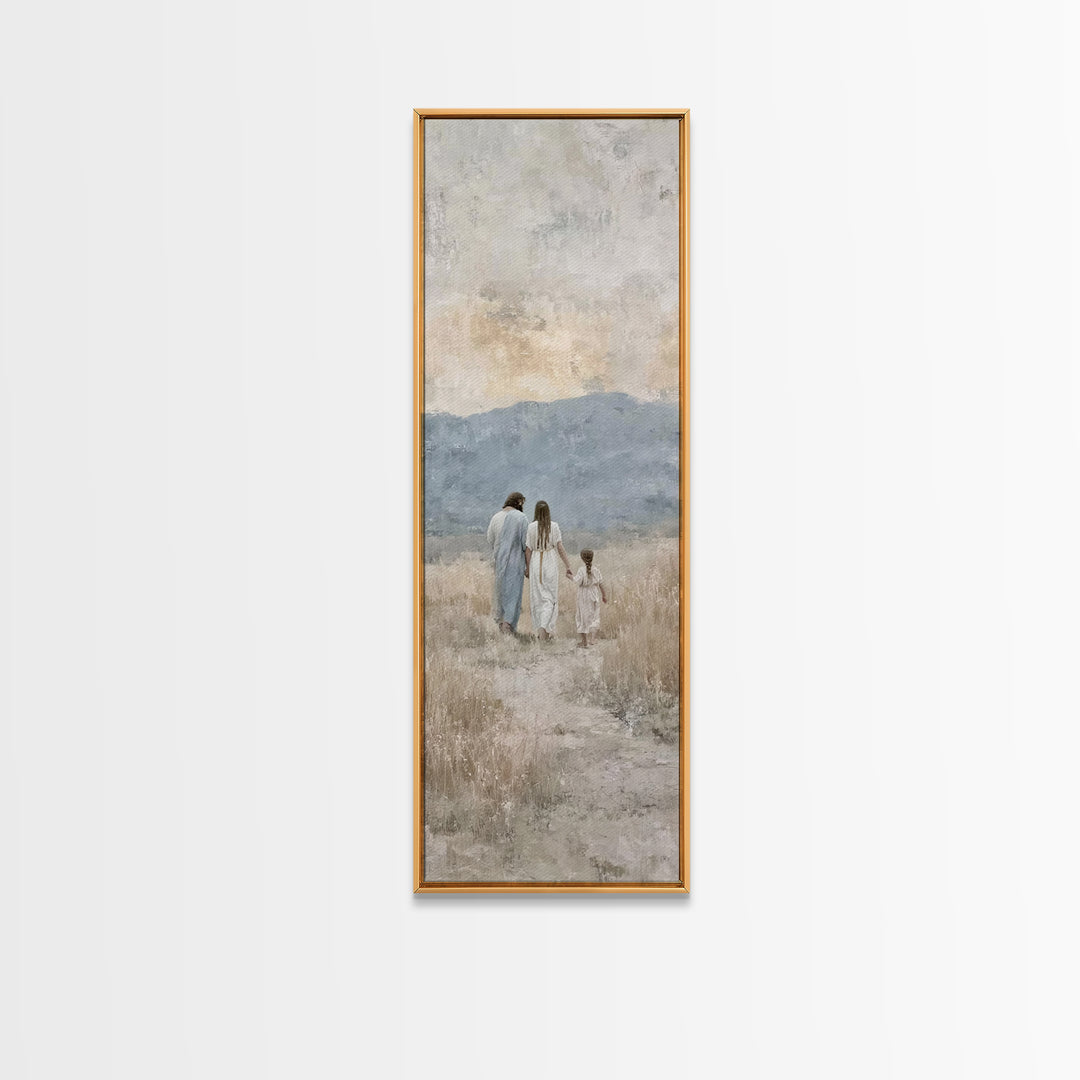 Fields Of Grace – Framed Canvas Print – Christian Art – Christian Painting – Christian Art Canvas – Skinny Art – Christian Christmas Art