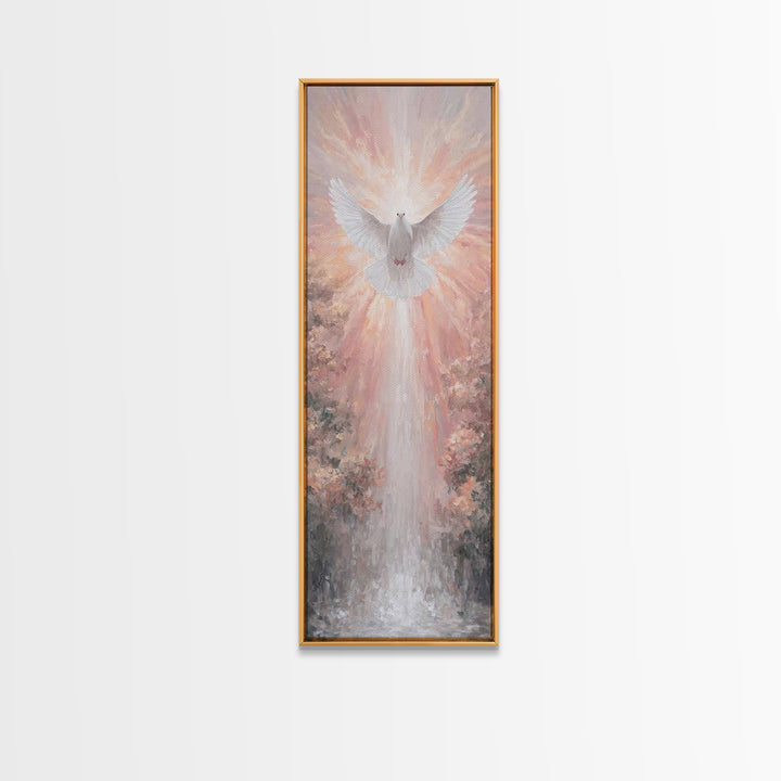 Spirit Of Dawn – Framed Canvas Print – Christian Art Print – Christian Wall Art – Tall Skinny Art Print – Christian Art Canvas – Christmas