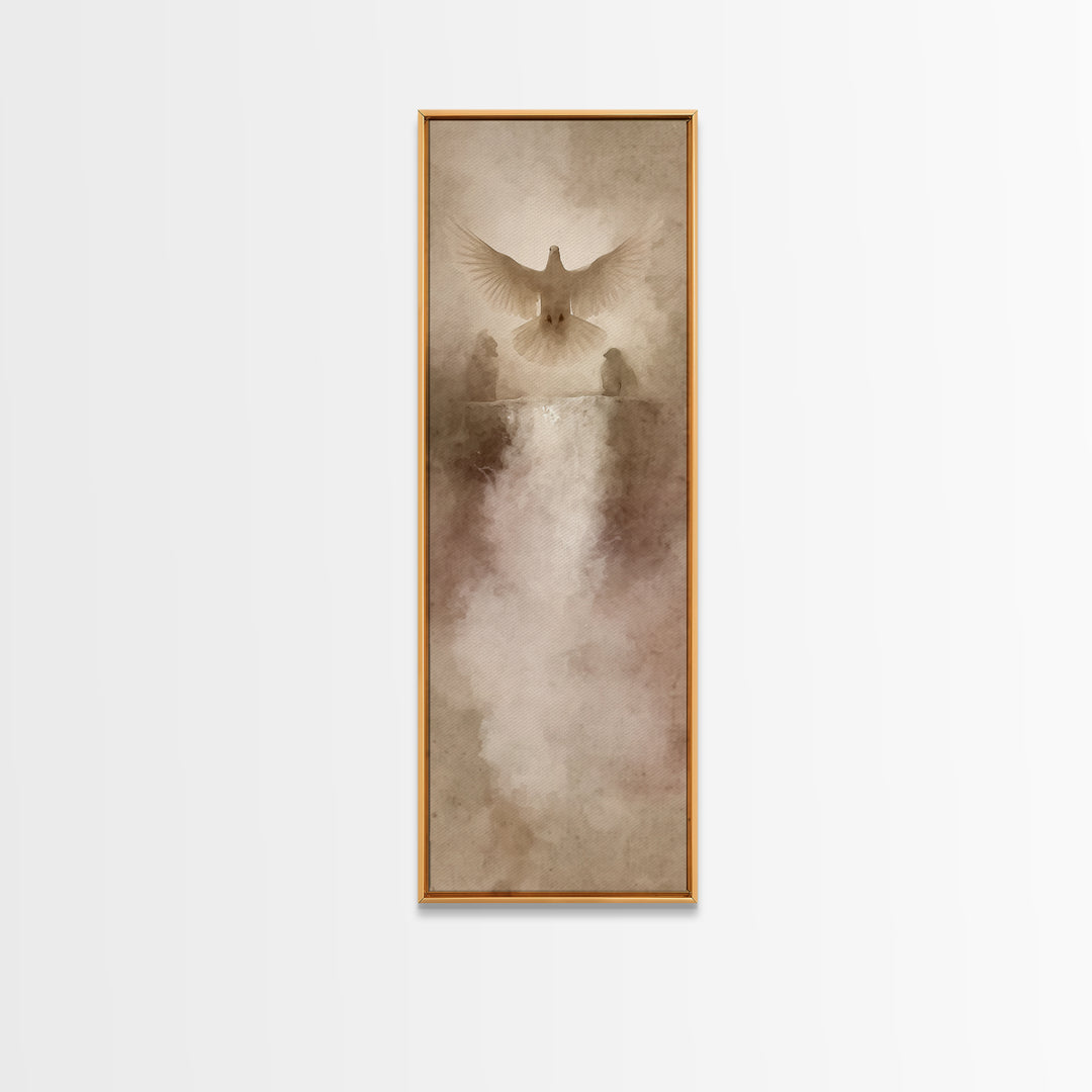 River Of Mercy – Framed Canvas Print – Christian Wall Art – Christian Art – Christian Painting – Tall Narrow Wall Art – Christian Art Canva