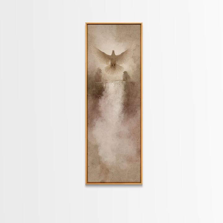 River Of Mercy – Framed Canvas Print – Christian Wall Art – Christian Art – Christian Painting – Tall Narrow Wall Art – Christian Art Canva