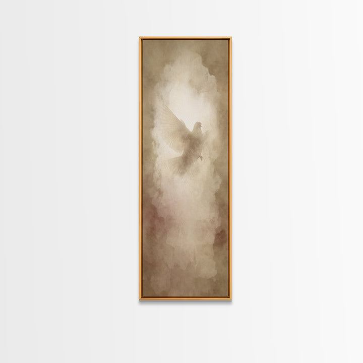 Heaven’s Soft Glow – Framed Canvas Print – Christian Art Canvas – Christian Art – Christian Wall Art – Narrow Art – Minimalist Christian Ar